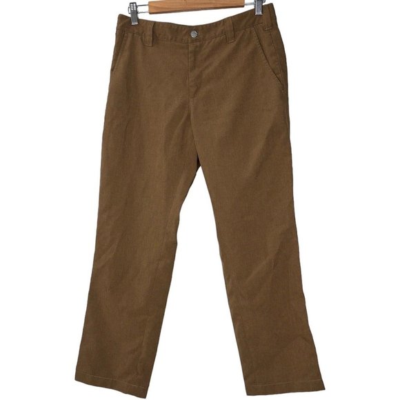 Bluffworks Travel Work Chino Pants (Size 30 X 28) Original Ascender Walnut Brown - Picture 1 of 9